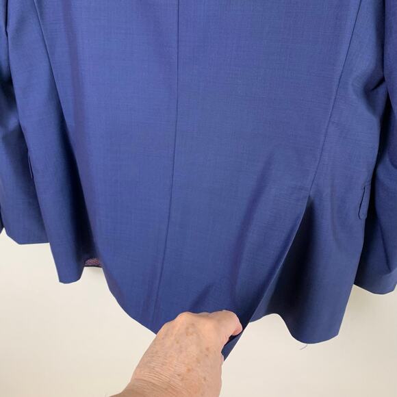 Ted Baker Endurance Size 42R Men's Wool Sport Coat Blazer Jacket Blue Business - Picture 6 of 12